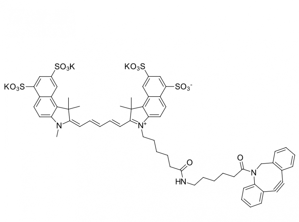 Sulfo-Cy5.5 DBCO，磺化Cy5.5-二苯基环辛炔